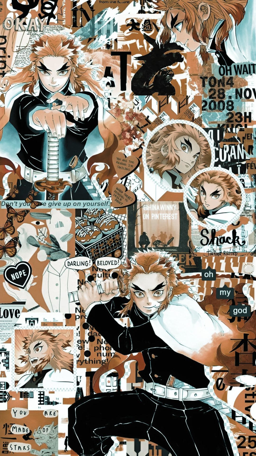 Aesthetic Kyojuro Rengoku Wallpaper