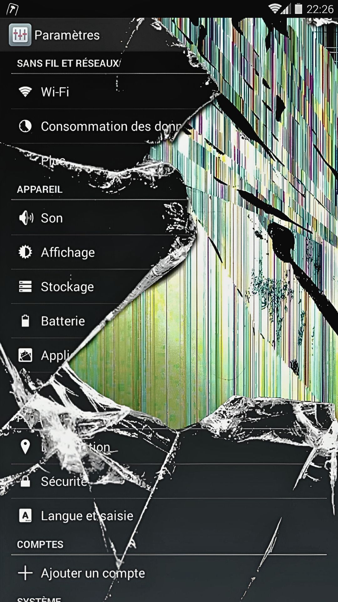 Broken Screen Phone Wallpaper