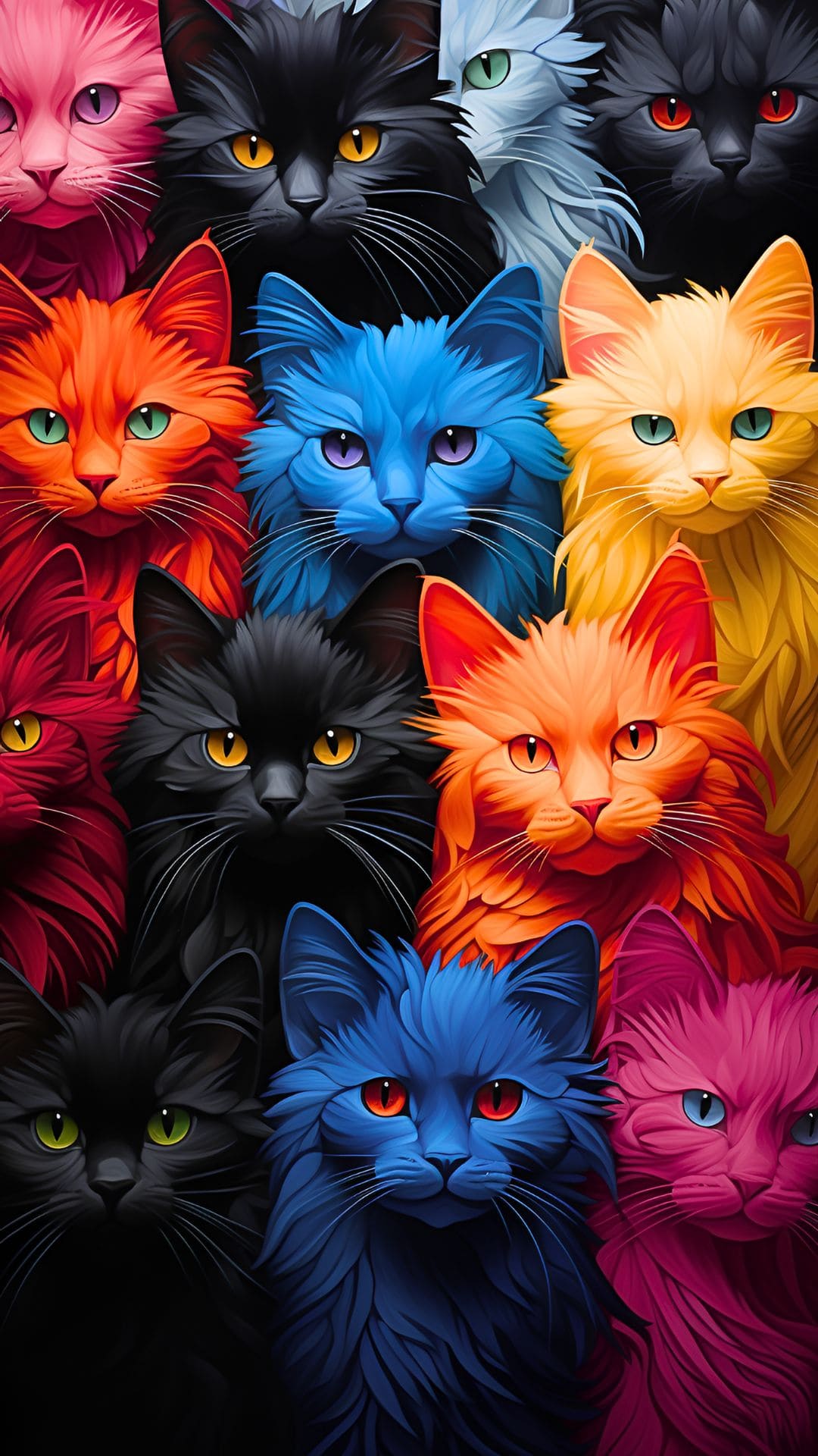 Colorful Cat Wallpaper