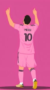 Messi Inter Miami Cartoon Photo