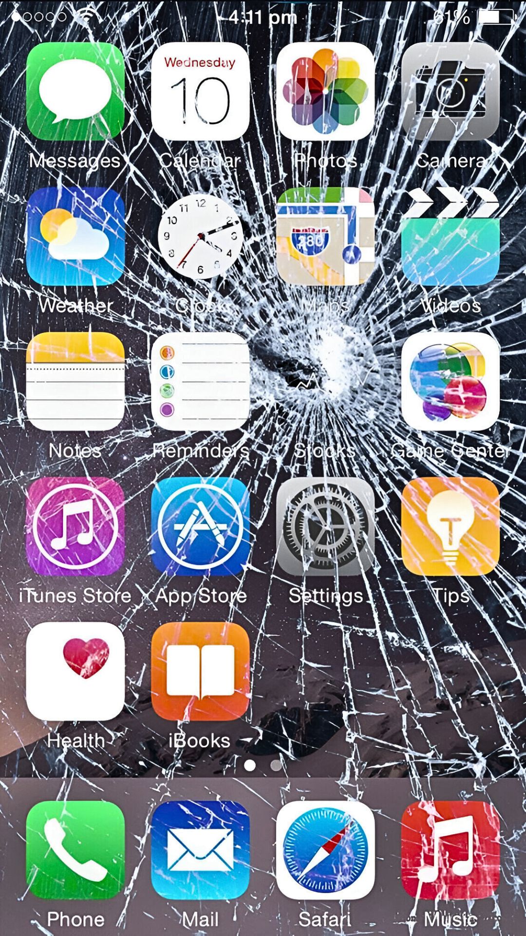 iPhone Broken Screen Wallpaper
