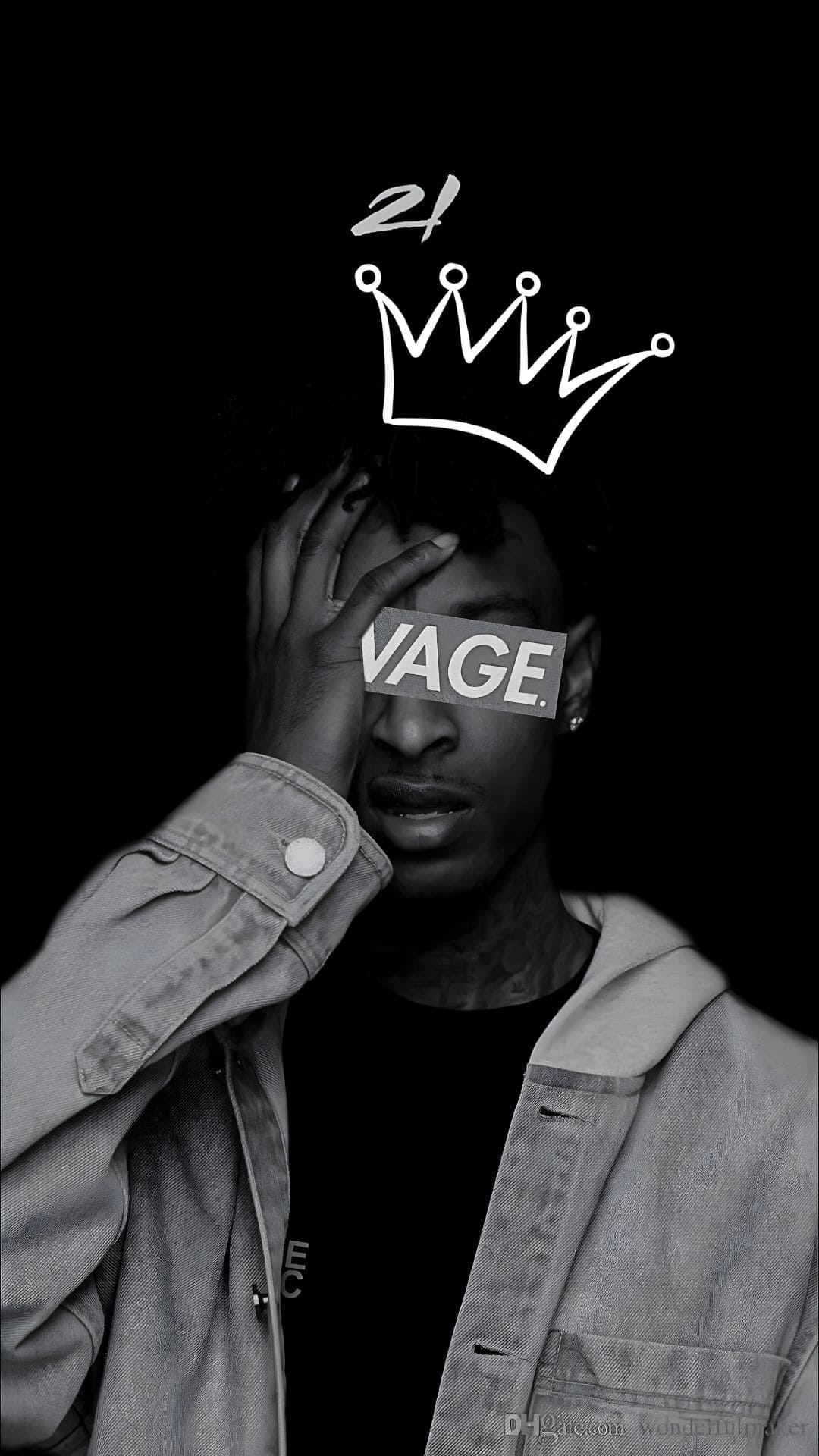 21 Savage Black and White Wallpaper