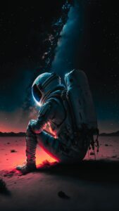 Aesthetic Astronaut Wallpaper