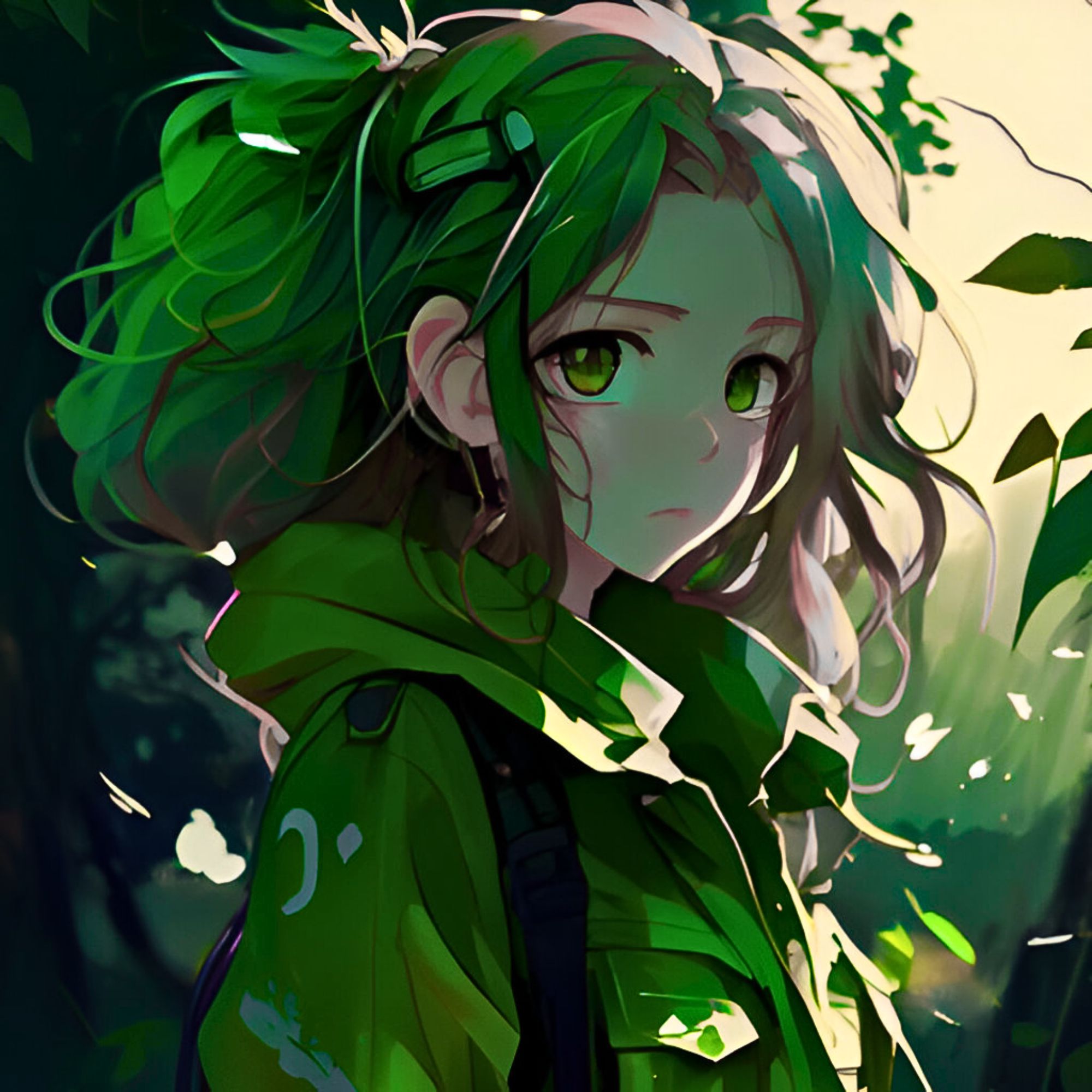 Anime Girl Green Pfp 2023