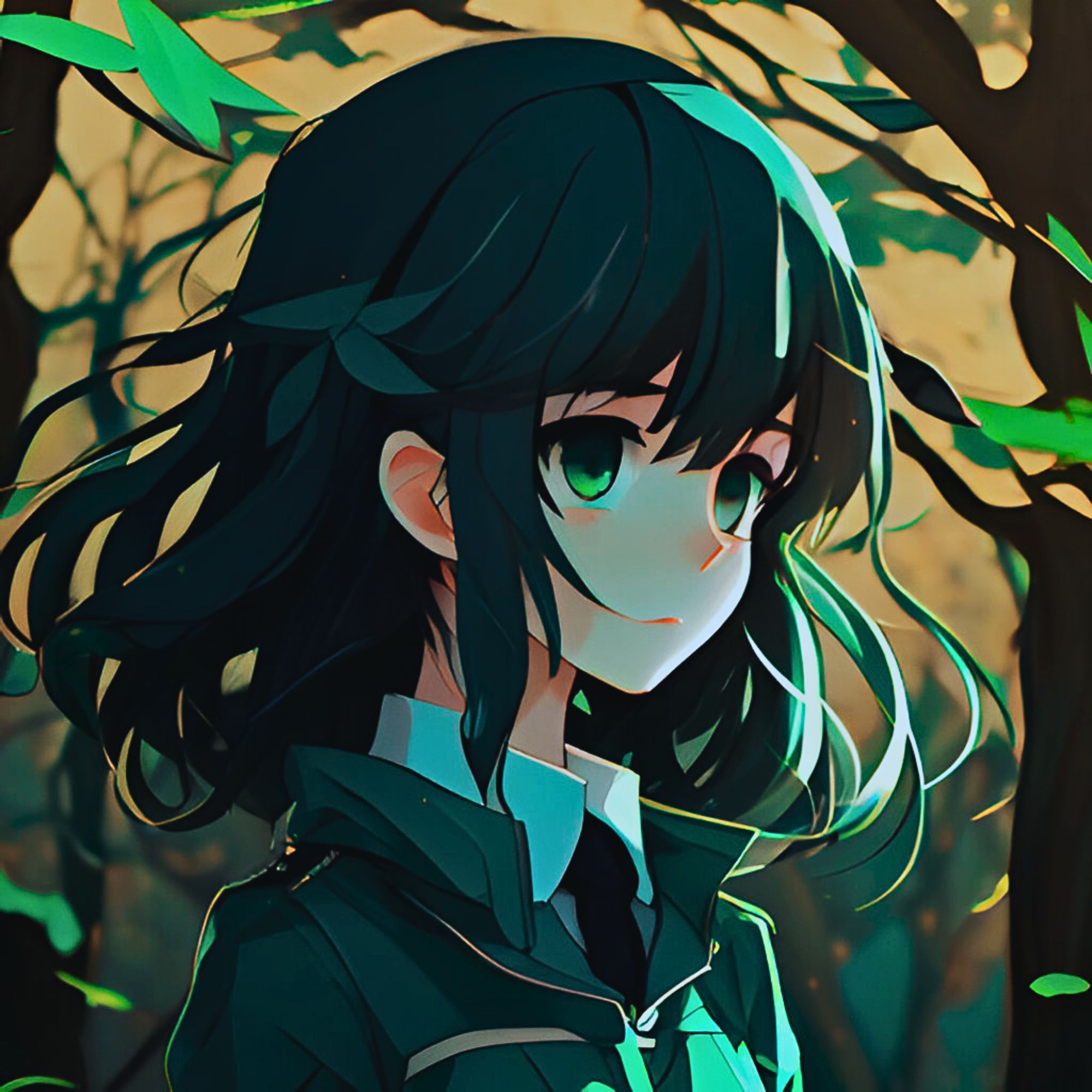 Anime Girl Green Pfp For Discord
