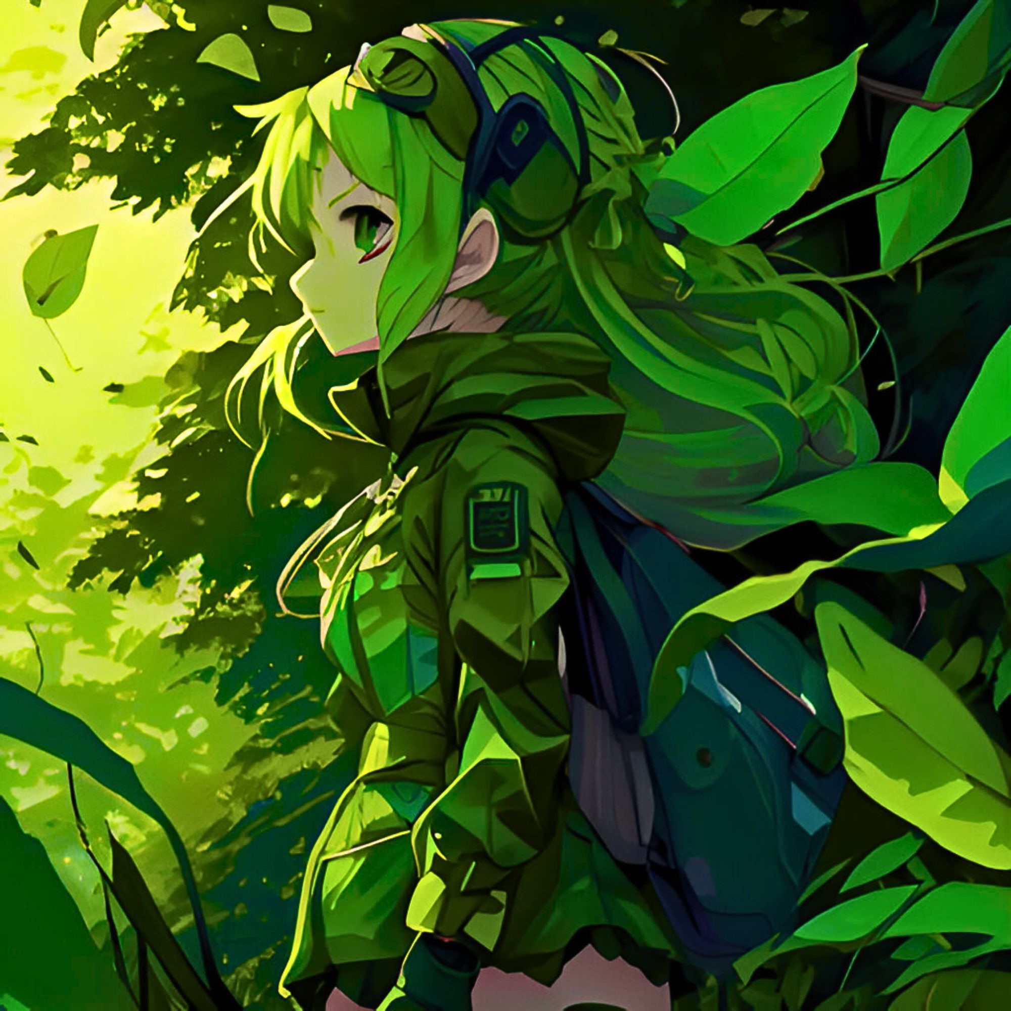 Anime Girl Green Pfp