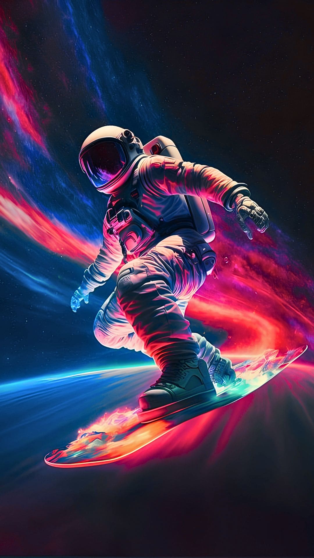 Astronaut Floating in Space Wallpaper