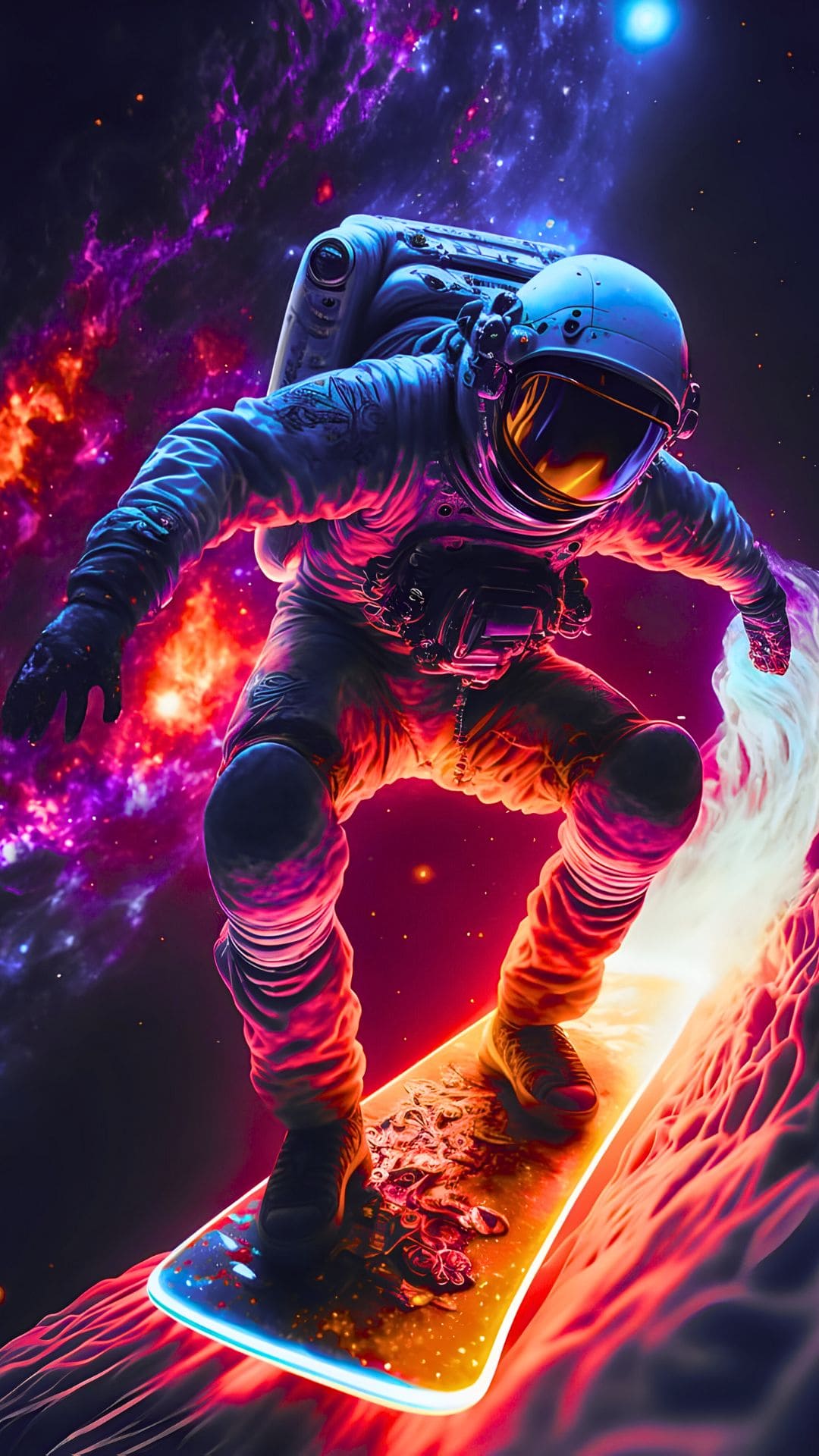 Astronaut Sketeboard Wallpaper