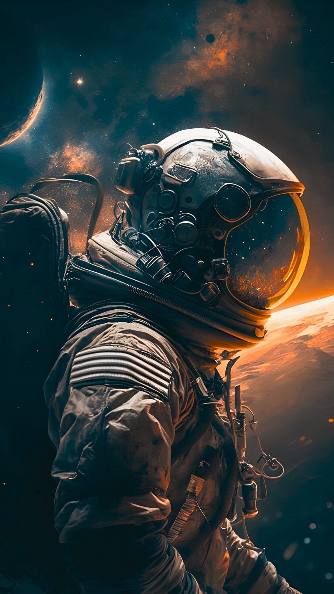 Astronaut in Space Wallpaper