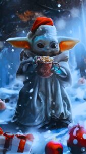 Baby Yoda Christmas Wallpaper