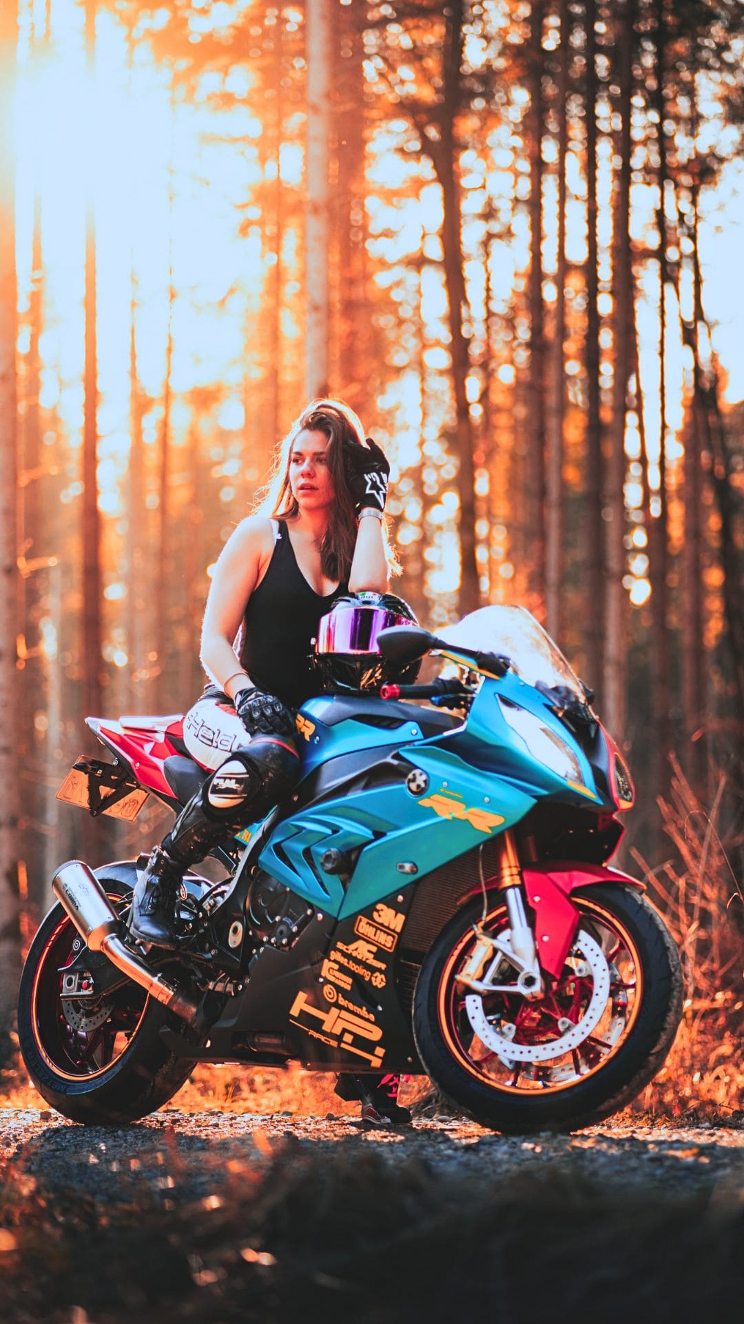 Bmw Bike Girl Rider Wallpaper