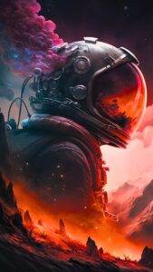 Cosmic Smoke Astronaut Wallpaper