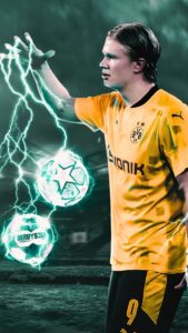 Erling Haaland Magic Ball Wallpaper