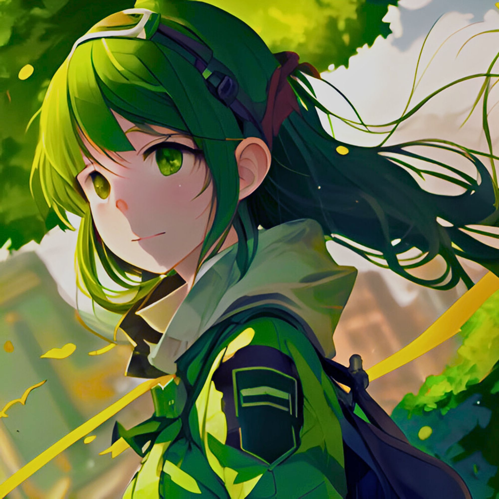 Green Hair Anime Girl Pfp