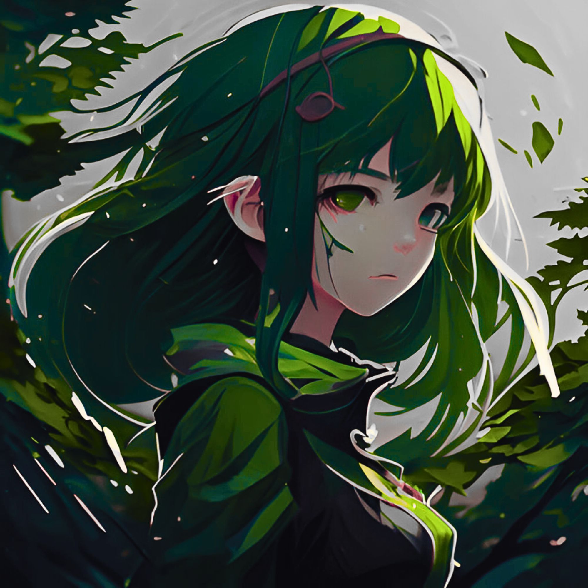 HD Anime Girl Green Pfp