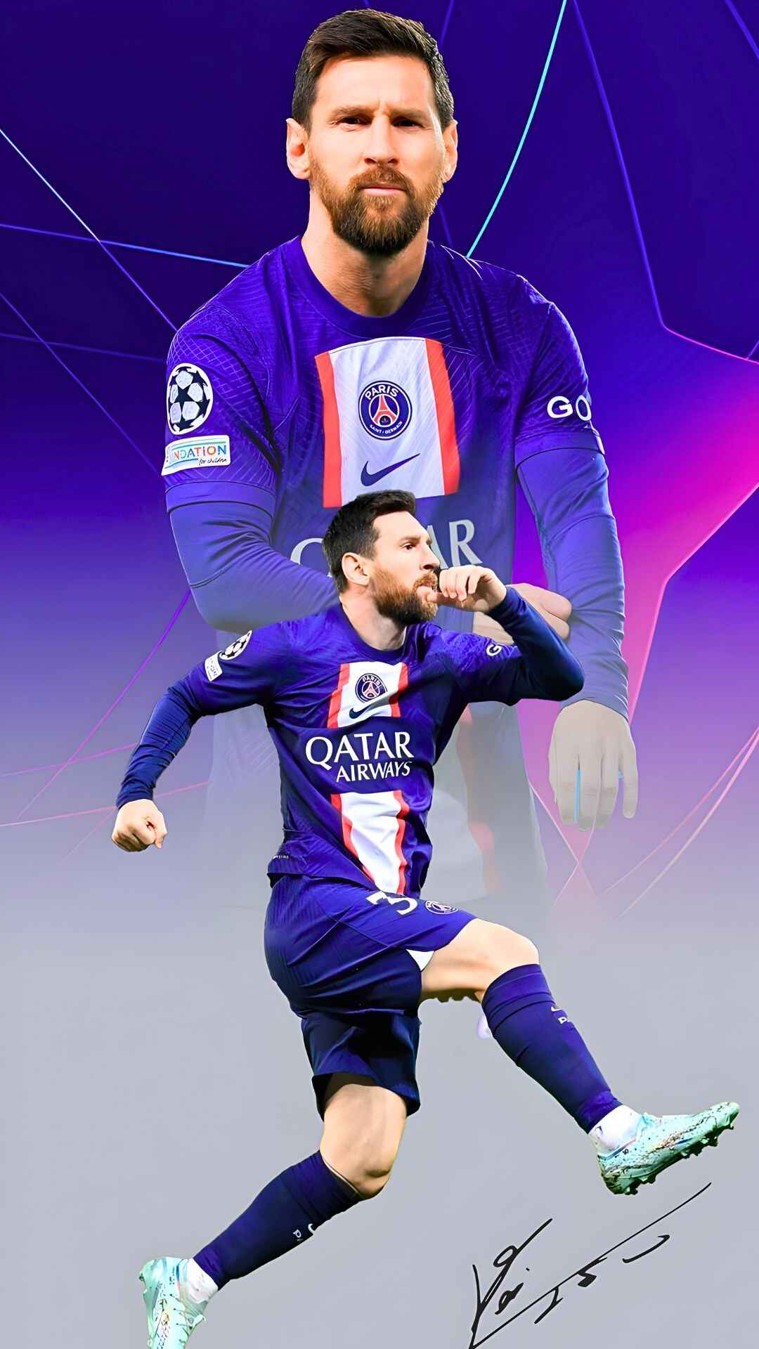 Messi Wallpaper Psg Jersey