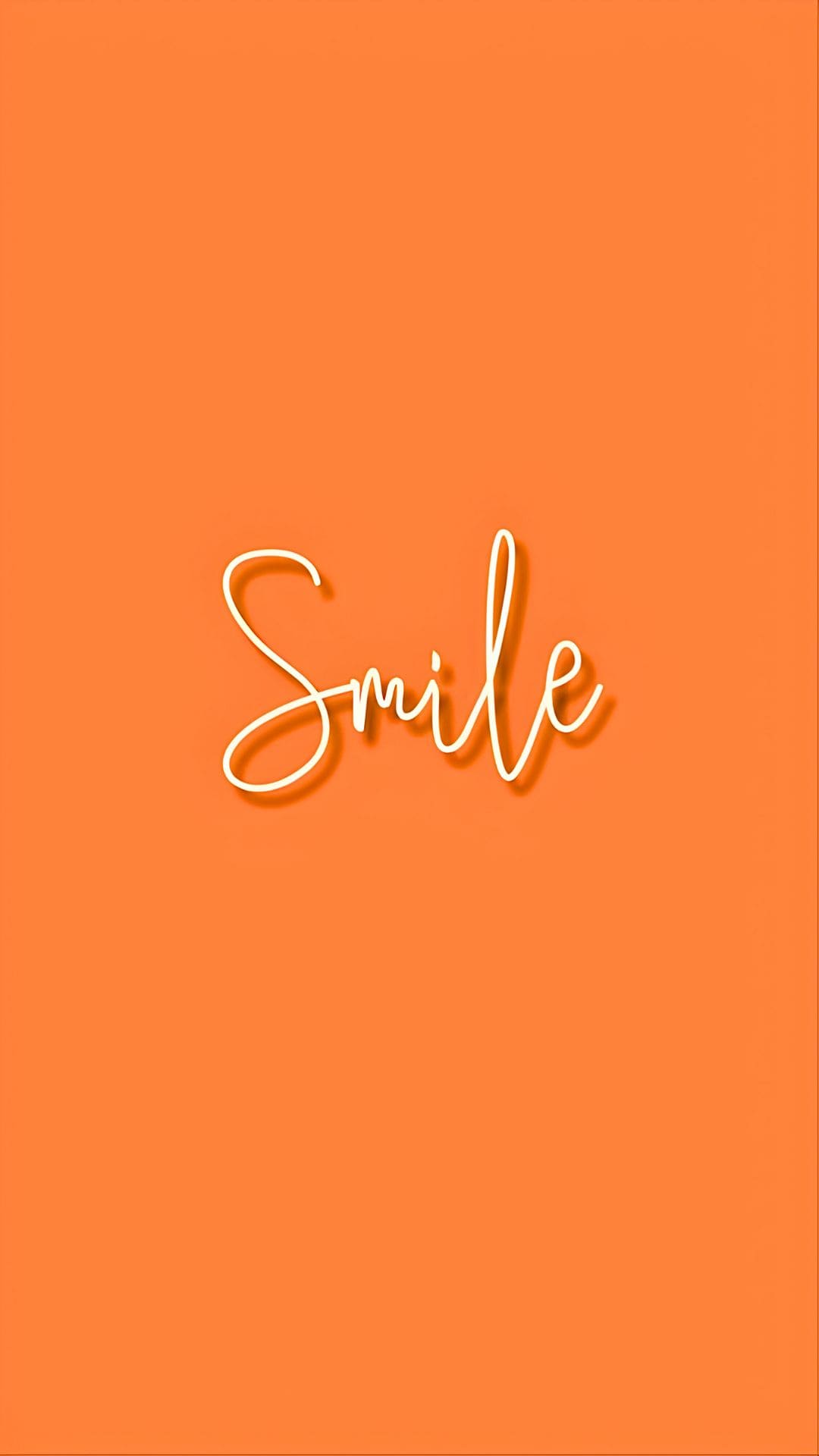 Smile Pastel Orange Wallpaper
