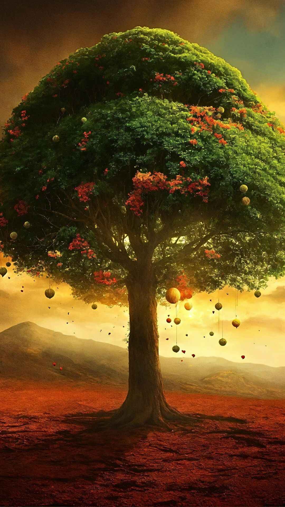 Sunset Tree Wallpaper