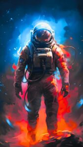 Trippy Aesthetic Astronaut Wallpaper