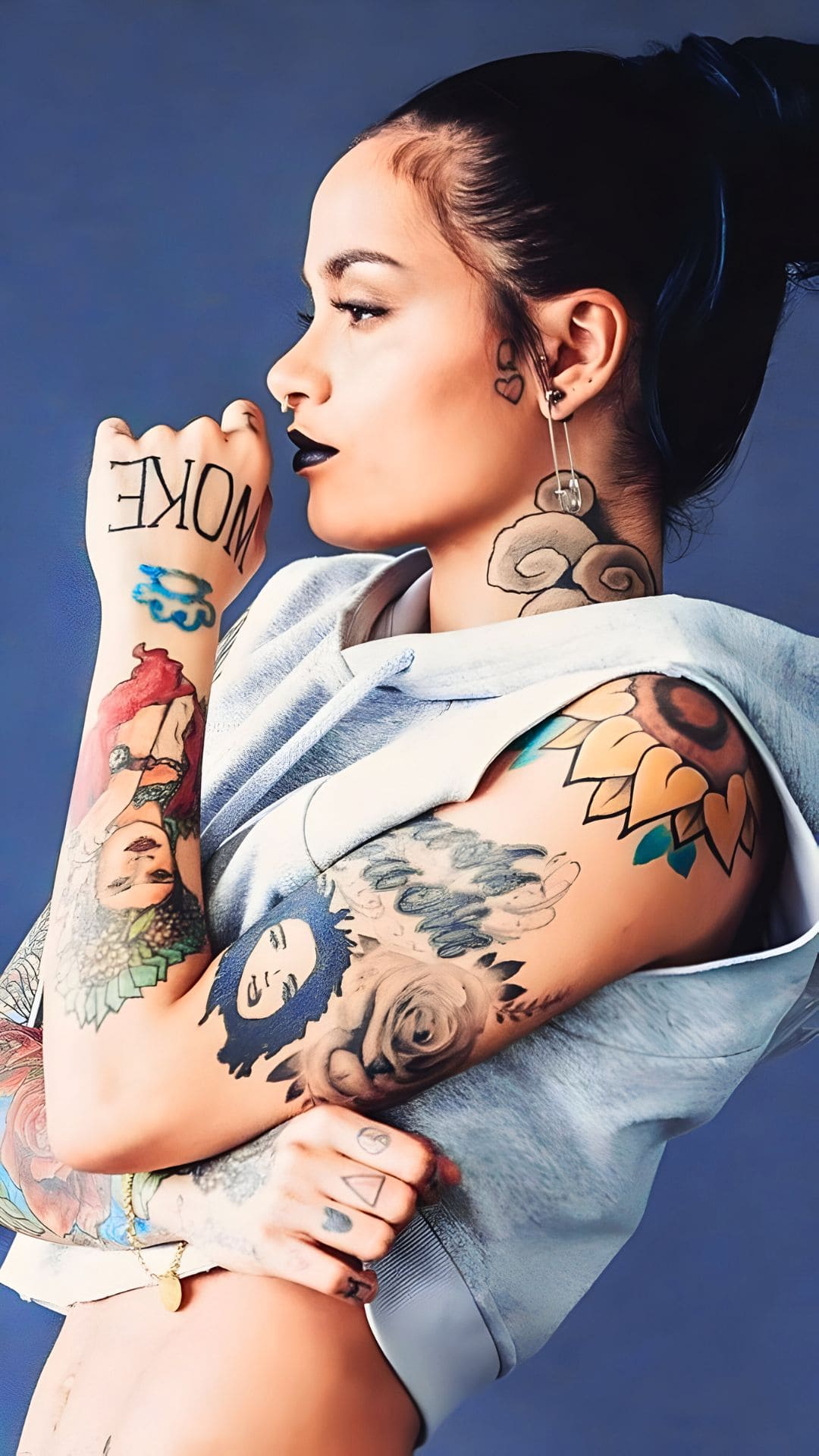 kehlani Blue Aesthetic Wallpaper