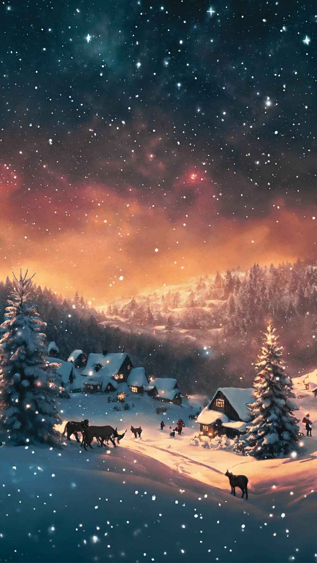 Aesthetic Christmas Lights Wallpaper iPhone