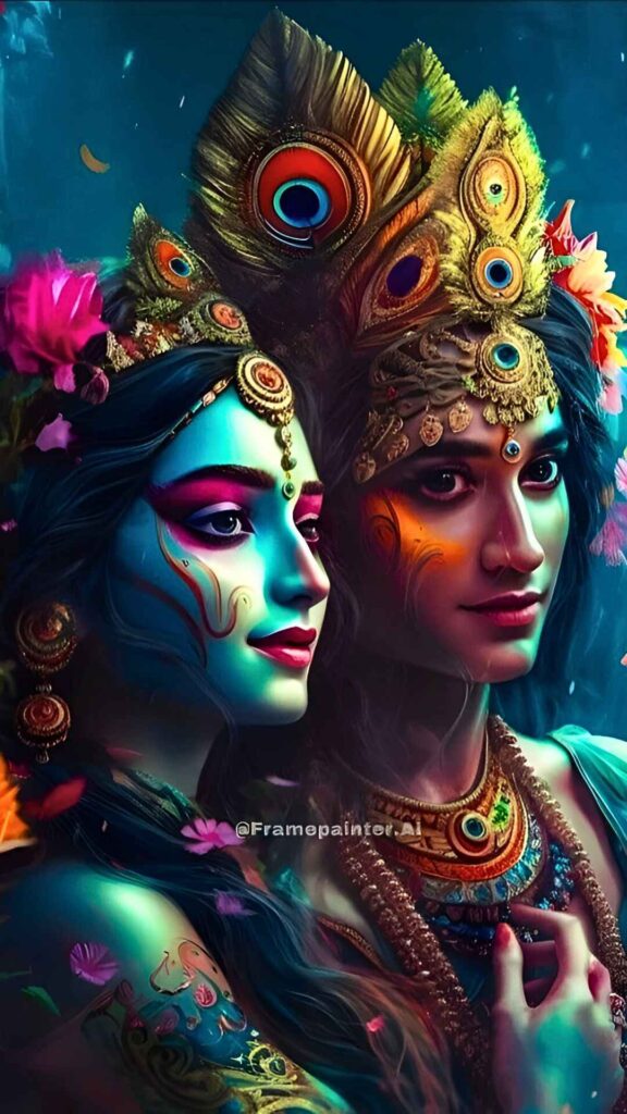Ai Generated Radha Krishna Wallpaper 4K iPhone