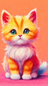 Anime Cat iPhone Wallpaper