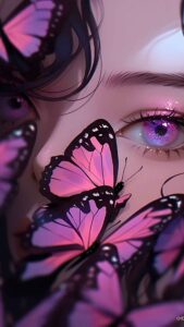 Anime Girl Purple Eyes Wallpaper
