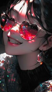 Anime Girl With Glasses Wallpaper 4K For Mobile