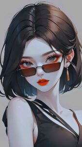 Anime Girl With Glasses Wallpaper Aesthetic
