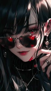 Anime Girl With Glasses Wallpaper iPhone
