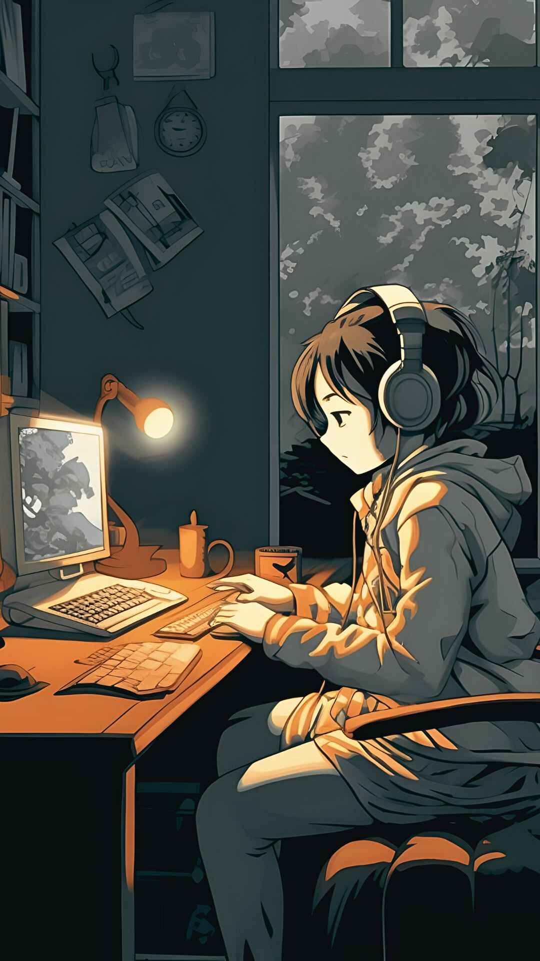 Anime Girl With Headphones Images