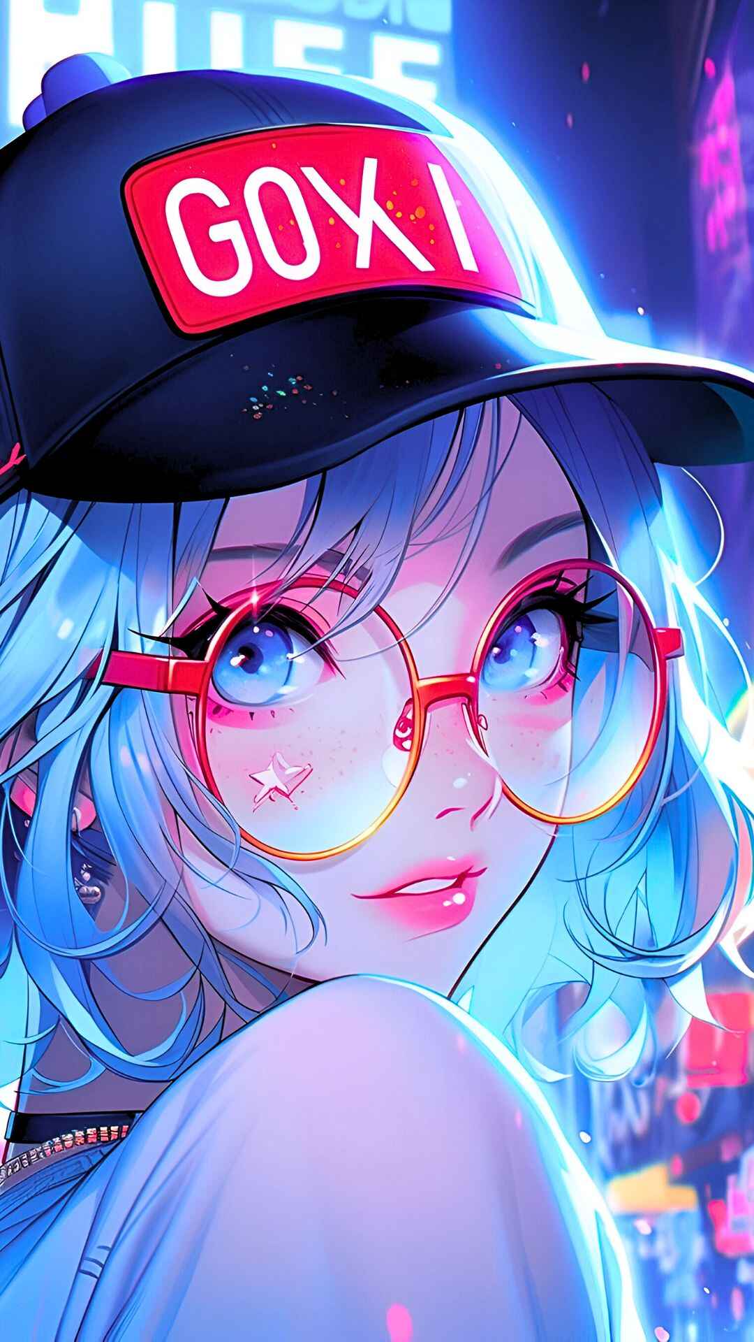 Blue Eyes Anime Girl Wallpaper