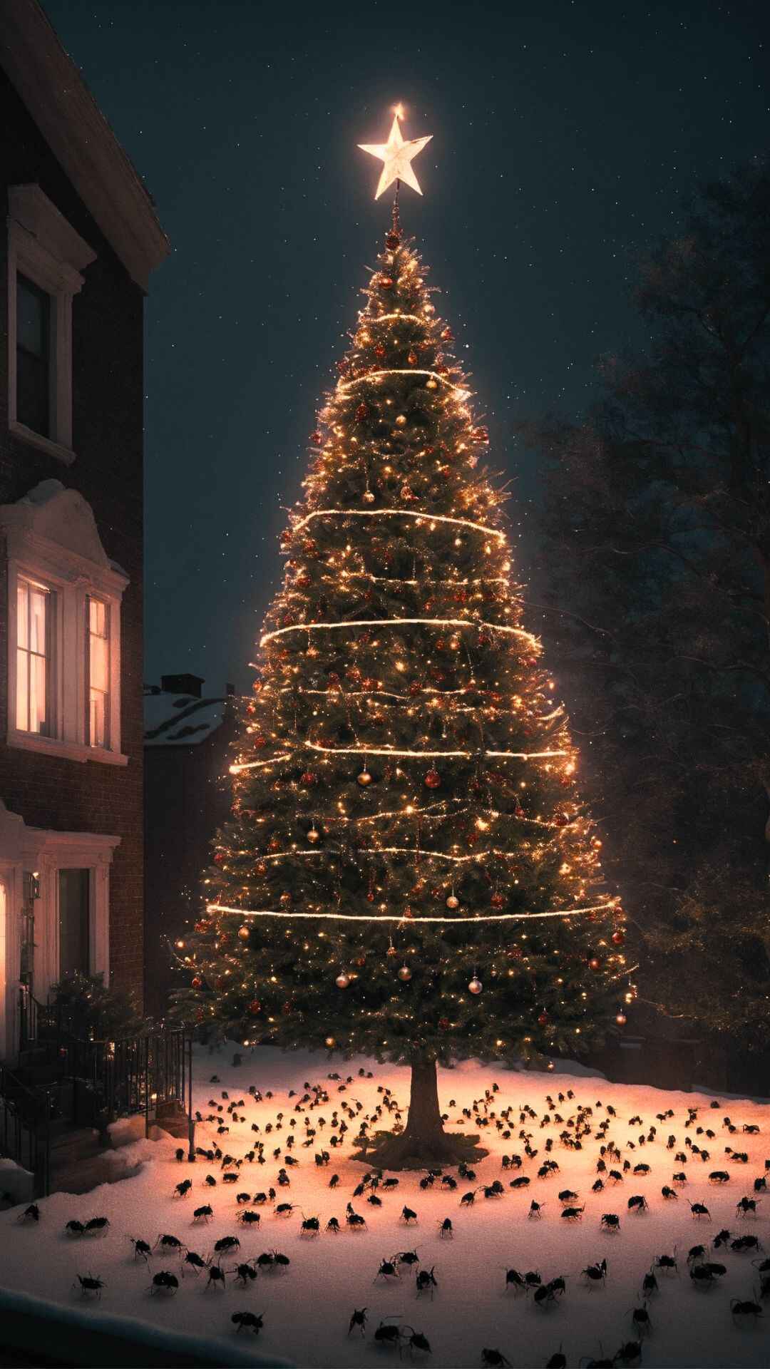 Christmas Lights Aesthetic Wallpaper