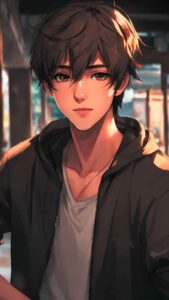 Cute Anime Boy Wallpaper HD Black